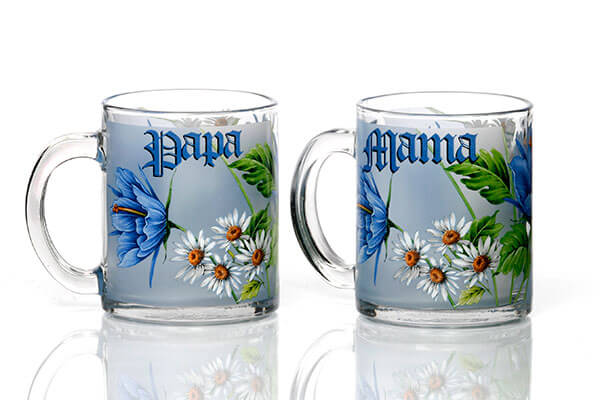 Glass Mug Set - 