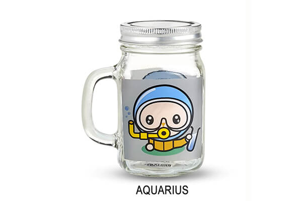 Mason Mug Jar Zodiak - 